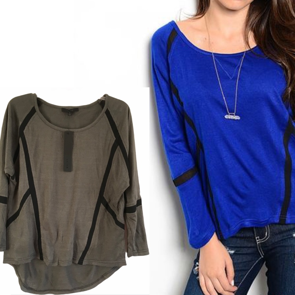 ARYN K Long Sleeve Grey Shirt NWT S